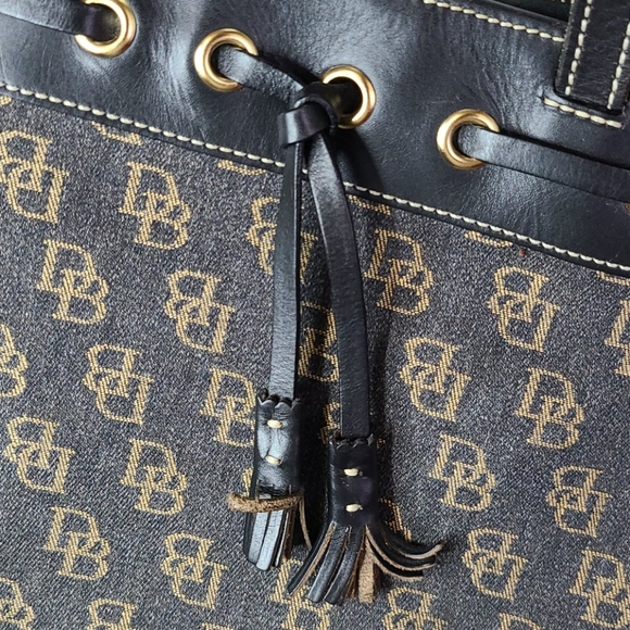 Vintage Dooney & Bourke monogram bag black purse - Picture 10 of 16
